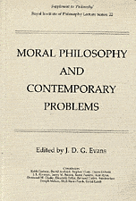 Encuadernación Evans J.D.G. Moral philosophy and contemporary problems